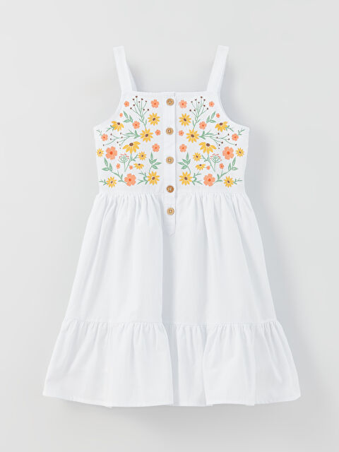 LCW Kids Square Neck Girls' Dress - S3BV37Z4-R9K