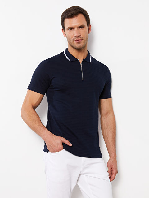 SOUTHBLUE Polo Neck Short Sleeve Jersey Men's T-Shirt - S3CB36Z8-DWP