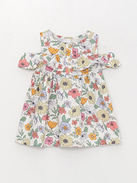 LCW baby Crew Neck Baby Girls' Dress - S3CJ18Z1-LFD