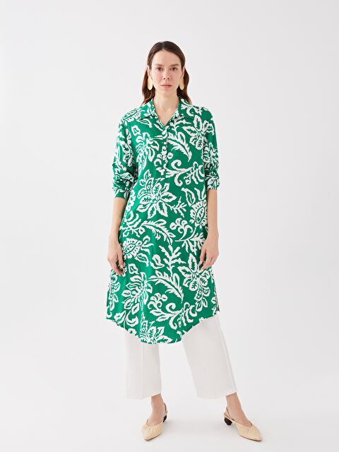 LCWAIKIKI Classic Patterned Women's Shirt Tunic - S3CM80Z8-LRR