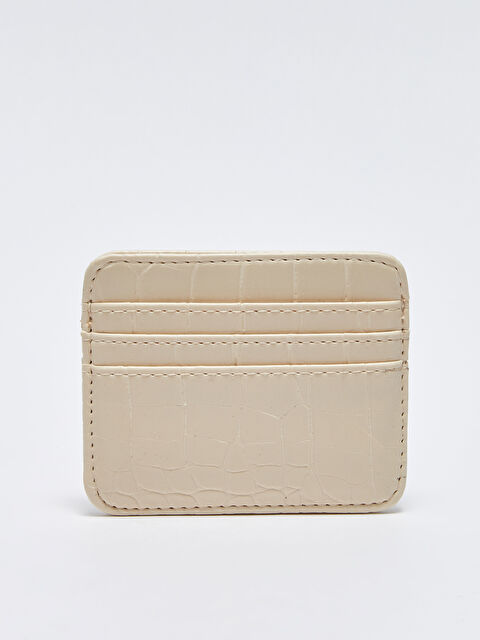 LCW ACCESSORIES Deri Görünümlü Kroko Desenli Kadın Kartlık - S3CP09Z8-V49