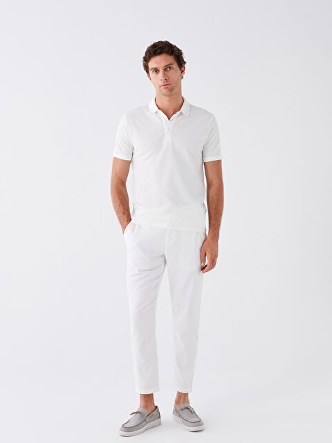 SOUTHBLUE بنطلون بمزيج الكتان بقصة عادية للرجال - S3CR62Z8-Q6K