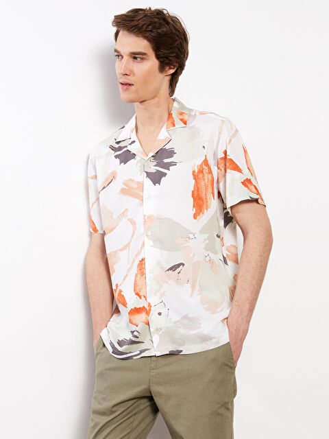 LCW Vision Regular Fit Short Sleeve Patterned Men's Shirt - S3CS25Z8-LU8