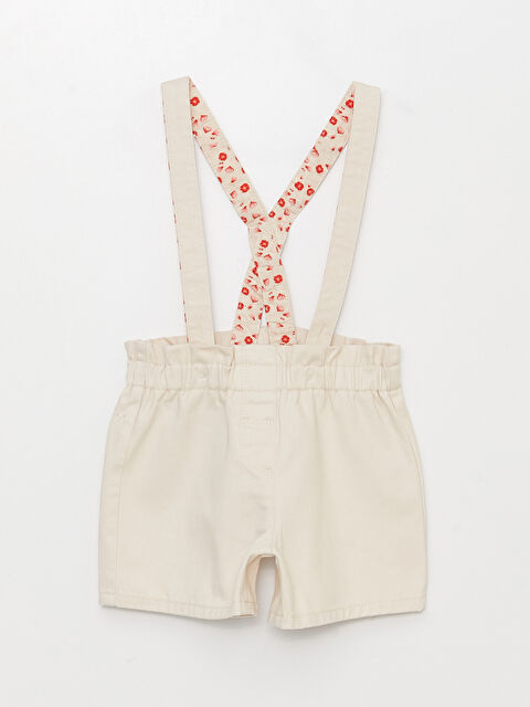 LCW baby Beli Lastikli Kız Bebek Şort