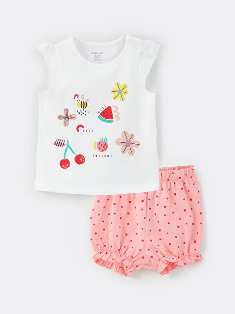 LCW baby Printed Baby Girl Pajamas Set - S3CU41Z1-FFB