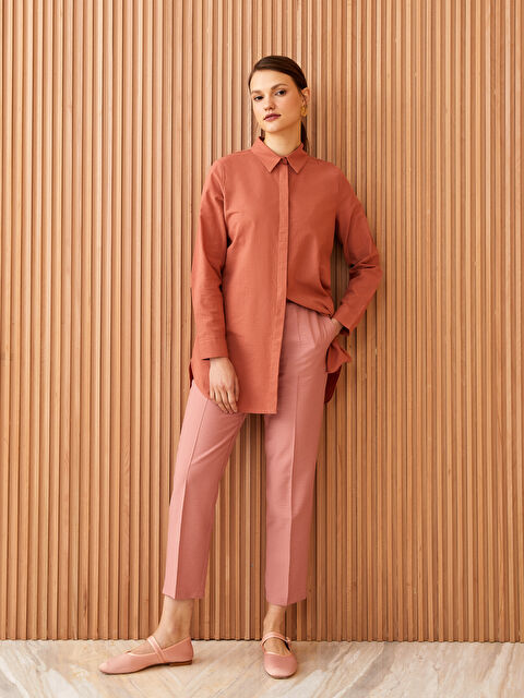 LCW Modest بنطلون نسائي بخصر مطاطي، وقصة مريحة، وتفاصيل جيب - S3CU43Z8-SVX