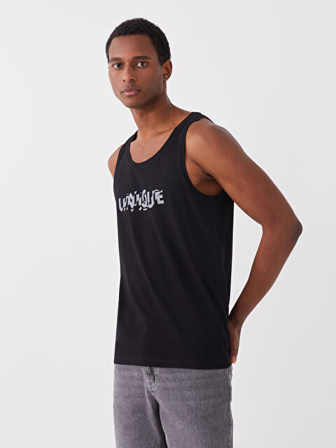XSIDE Crew Neck Printed Jersey Men's Sleeveless T-Shirt - S3CV96Z8-CVL