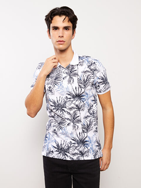 SOUTHBLUE Ерлерге арналған поло жағалы қысқа жең өрнекті трикотаж футболка - S3CY18Z8-Q6K