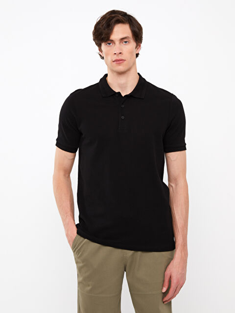 XSIDE Polo Neck Short Sleeve Pique Men's T-Shirt - S3CY24Z8-CVL