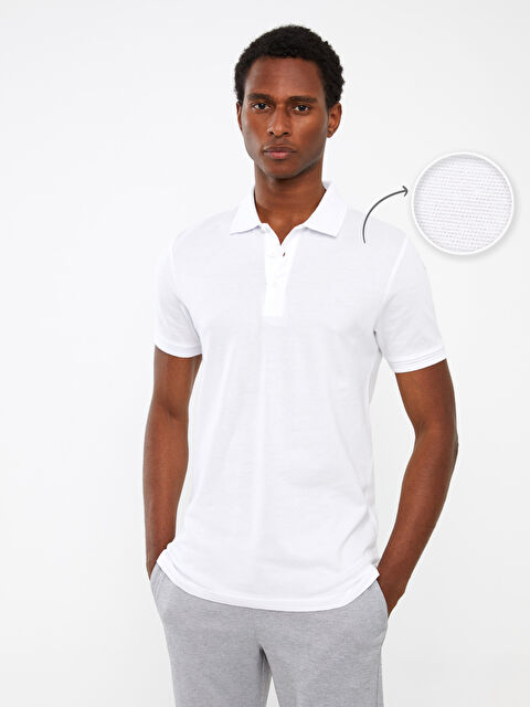 XSIDE Polo Neck Short Sleeve Pique Men's T-Shirt - S3CY24Z8-Q6K