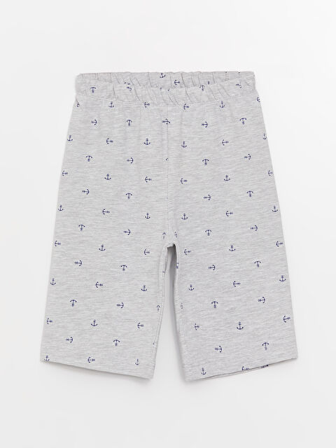 LCW Kids Elasticated Waist Printed Boys' Pyjama Shorts - S3DF01Z4-LRW