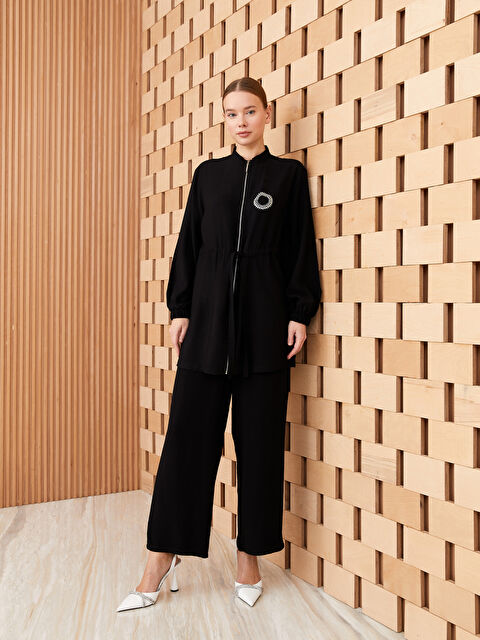 LCW Modest Elastic Waist Regular Pocket Detailed Women's Trousers - S3DF12Z8-RQL