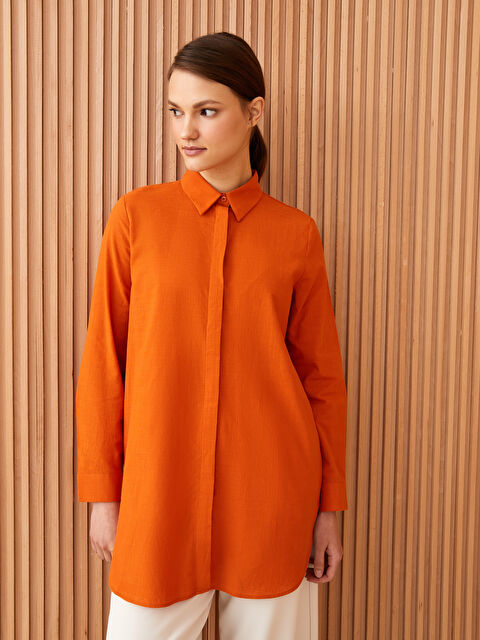 LCW Modest Tunique Chemise Unie à Manches Longues pour Femmes - S3DI58Z8-S90