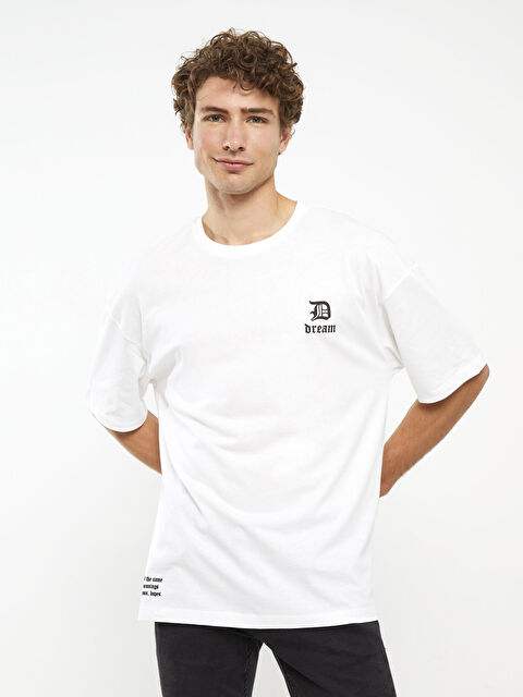 XSIDE Crew Neck Short Sleeve Printed Men's T-Shirt - S3DL40Z8-K7U