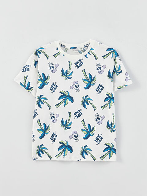 LCW Kids Relaxed Fit Crew Neck Printed Boys' T-Shirt - S3DM79Z4-LRA