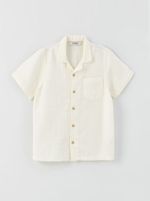 LCW Kids Basic Short Sleeve Boys' Shirt - S3DN65Z4-FDU