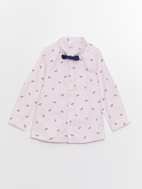 LCW baby Рубашка с принтом для малышей мальчиков и галстук-бабочка, комплект из 2 предметов - S3DR42Z1-LT4