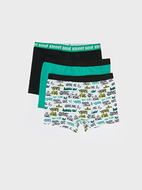 LCW Kids Printed Cotton Boy Boxer 3-Pack - S3DS66Z4-LU7