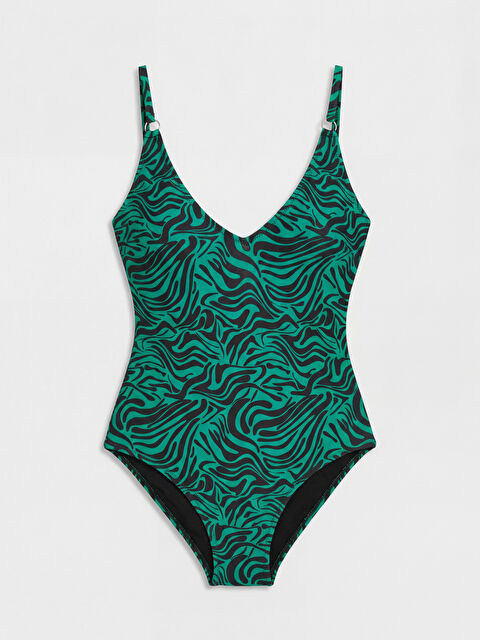 LCW DREAM V Yaka Desenli Kadın Mayo