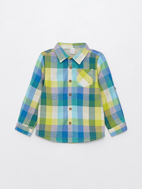 LCW baby Ekose Desenli Uzun Kollu Erkek Bebek Gömlek - S3EJ13Z1-LLC