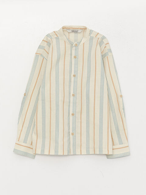 LCW Kids Ұлдарға арналған еркін пішім тік жағалы жейде - S3EJ60Z4-FWM