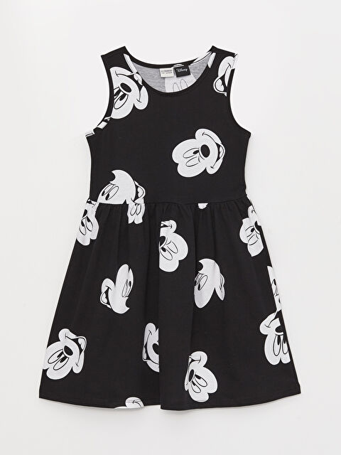 LCW Kids Bisiklet Yaka Mickey Mouse Baskılı Kız Çocuk Elbise - S3EO13Z4-LQJ