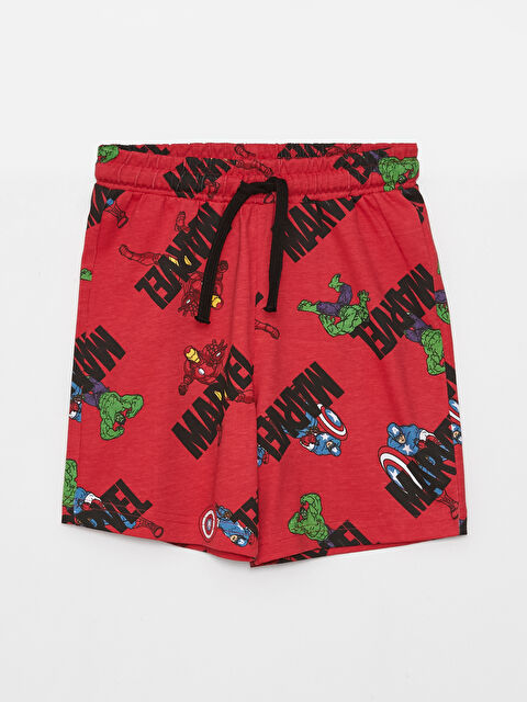 LCW Kids شورت للأولاد مطبوع مارفل بخصر مرن - S3EO51Z4-LTQ