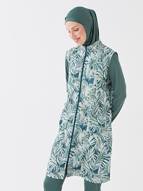 LCW Modest Dik Yaka Desenli Kadın Tesettür Mayo Takımı - S3EQ13Z8-LRR