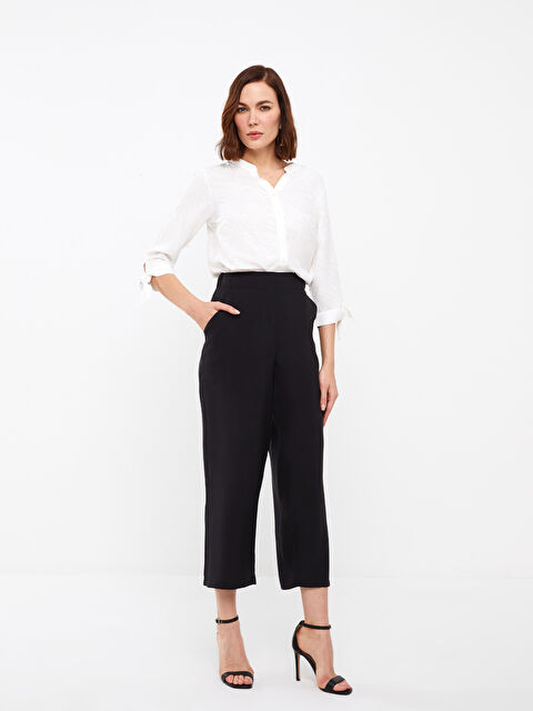LCW Grace Elasticated Waist Relaxed Fit Women's Trousers - S3EY20Z8-CVL