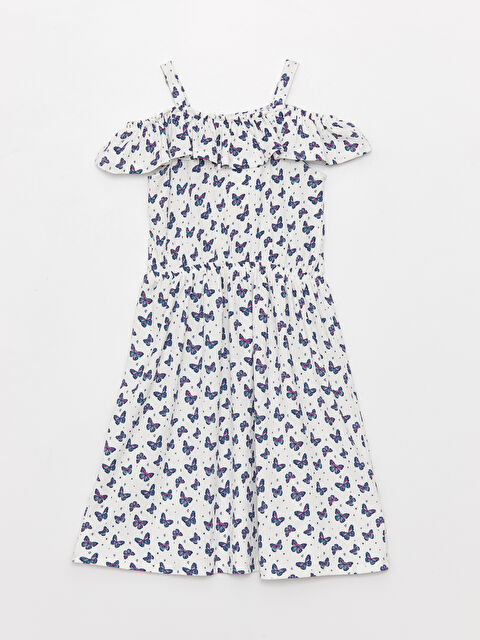 LCW Kids Square Collar Patterned Girls' Dress - S3EY58Z4-LQQ