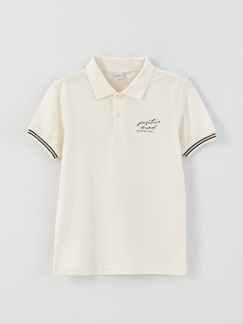 LCW Kids Polo Neck Printed Short Sleeve Boys' T-Shirt - S3EY90Z4-FRC