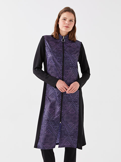 LCW DREAM Dik Yaka Desenli Kadın Tesettür Mayo Takımı - S3FD42Z8-LQJ