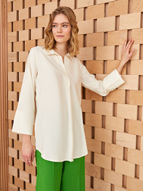 LCW Modest Plain Long Sleeve Women's Shirt Tunic - S3FD61Z8-SZQ