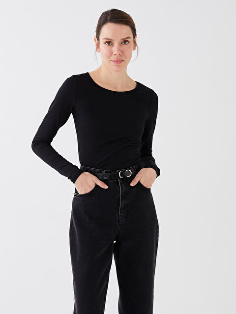 LCWAIKIKI Basic Crew Neck Plain Long Sleeve Women's T-Shirt - S3FH12Z8-CVL