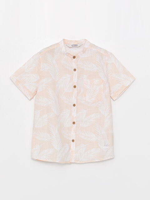 LCW Kids Ұлдарға арналған тік жағалы өрнекті қысқа жең жейде - S3FM53Z4-LSR