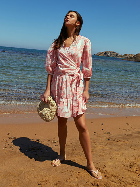 SOUTHBLUE Standart Fit Desenli Poplin Kadın Etek - S3FN63Z8-LR8