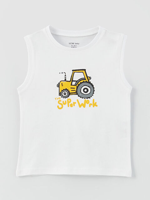 LCW baby Crew Neck Printed Baby Boy Athlete - S3FU19Z1-FFB