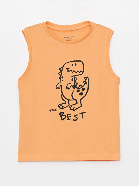 LCW baby Дөңгелек жағалы принтті ұл бала майка - S3FU21Z1-G53