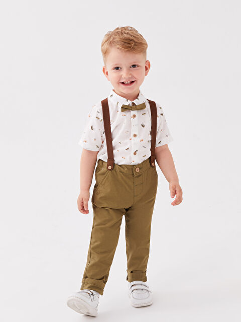 LCW baby Ensemble Garçon Bébé Imprimé à Manches Courtes Lot de 4 - S3FV05Z1-LU7