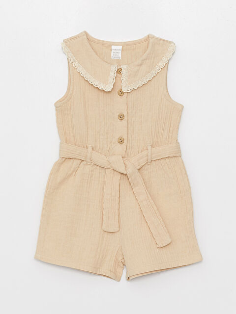 LCW baby Baby Collar Baby Girl Salopet - S3FV85Z1-SGR