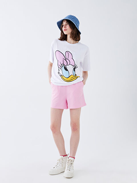 XSIDE شورت سادة بخصر مرن للسيدات - S3G132Z8-QY8