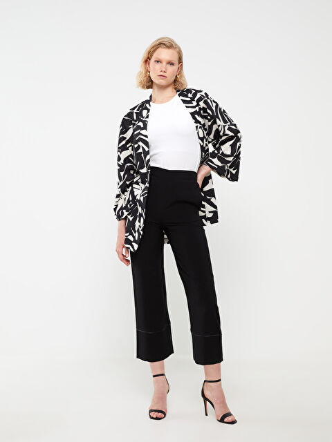 LCW Vision Patterned Women's Capri with Elastic Waist - S3G454Z8-CVL