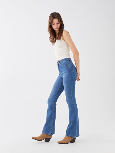 LCW Vision Normal Waist Mars Flare Women's Jean Trousers - S3G866Z8-507