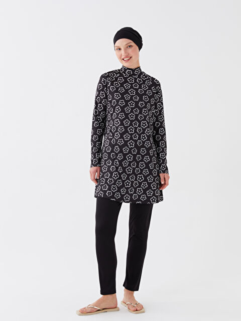 LCW Modest Ensemble de Maillot de Bain Modeste à Motifs pour Femmes à Col Cheminée - S3GA81Z8-LQJ