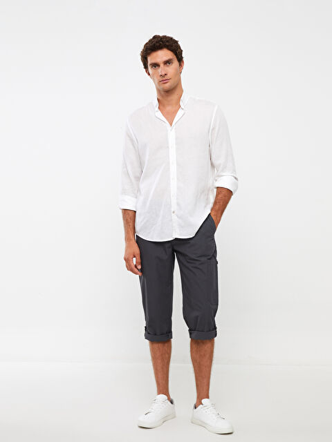 LCWAIKIKI Classic Standart Kalıp Gabardin Erkek Roller Şort