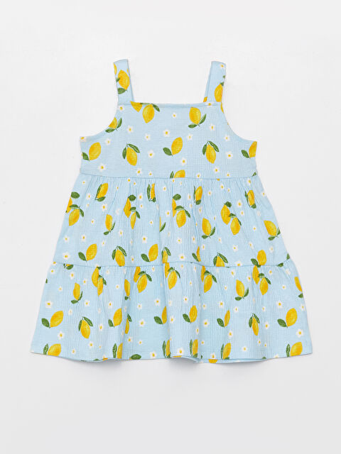 LCW baby Square Collar Patterned Baby Girls' Dress - S3GE59Z1-LQQ