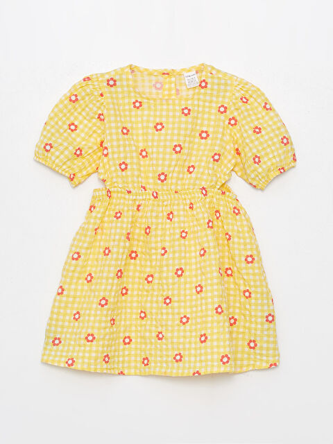 LCW baby Square Collar Baby Girls' Dress - S3GE91Z1-LUG