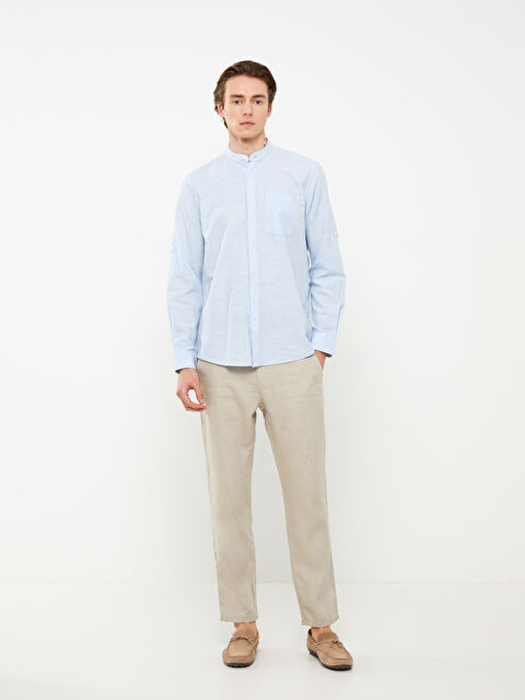 SOUTHBLUE Ерлерге арналған зығыр матадан жасалған тар пішімді шалбар - S3GH19Z8-MPH