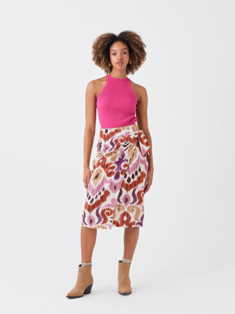 LCW Vision Standard Pattern Patterned Skirt for Women - S3GH82Z8-M0T