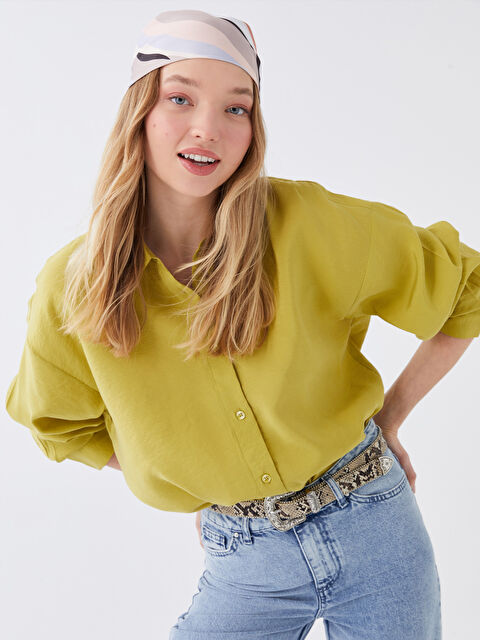 LCW ACCESSORIES وشاح ستان منقوش للسيدات - S3GI90Z8-LRA